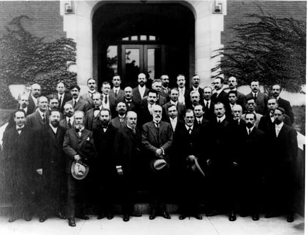 Congress at Clark University in Worcester 1909. Sigmund Freud and Carl Gustav Jung