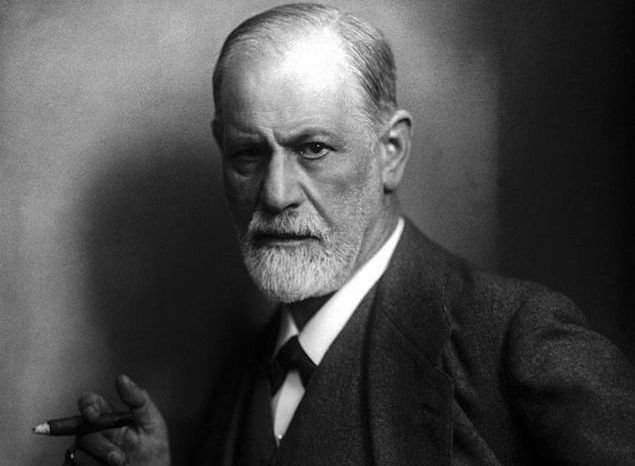 Black and white portrait of Sigmund Freud.  Sigmund Freud developed psychoanalysis.