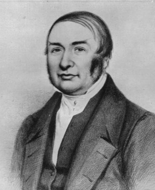 Braid. Hypnosis, Hypnotism. A black and white portrait showing James Braid (1795-1860), the pioneer of the research on hypnosis