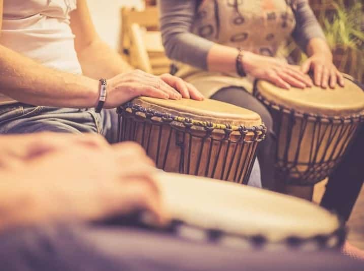 drumming for a music therapy, therapy by drums